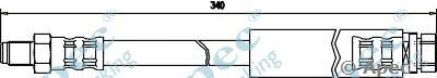 APEC BRAKING hos3368 -  Тормозной шланг